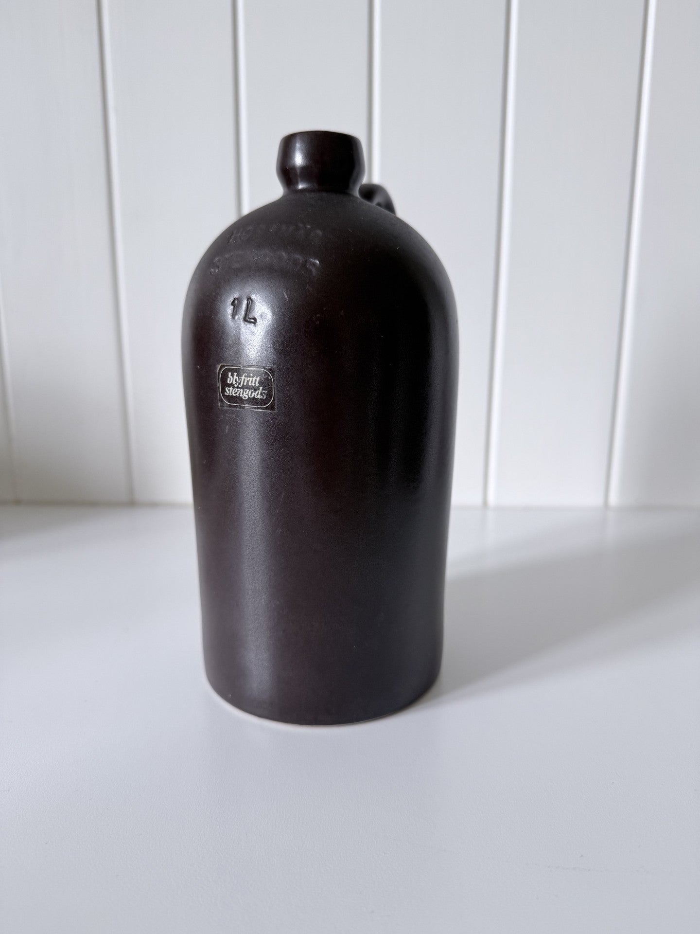 Flaske 1L fra Höganäs i stengods